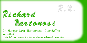 richard martonosi business card